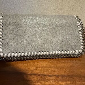 Stella McCartney Falabella Continental Wallet in Grey